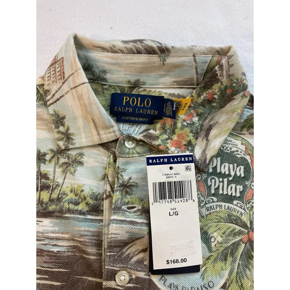 Polo Ralph Lauren Grand Hotel Playa Paraiso Mens L Classic Fit Shirt NWT $168.00